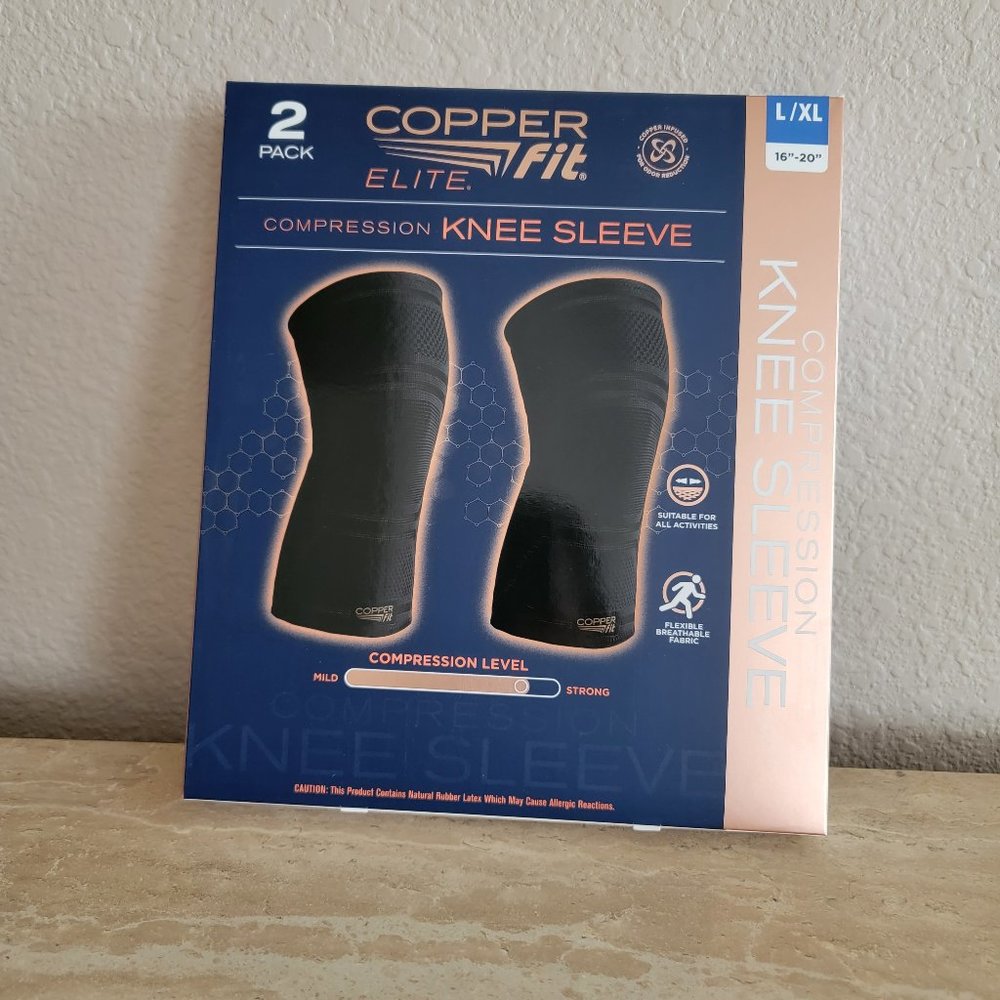 Copper Fit Elite Knee Sleeve 2-pack NIB